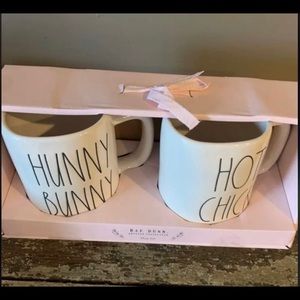 Rae Dunn Easter mug HUNNY BUNNY & HOT CHICK mugs